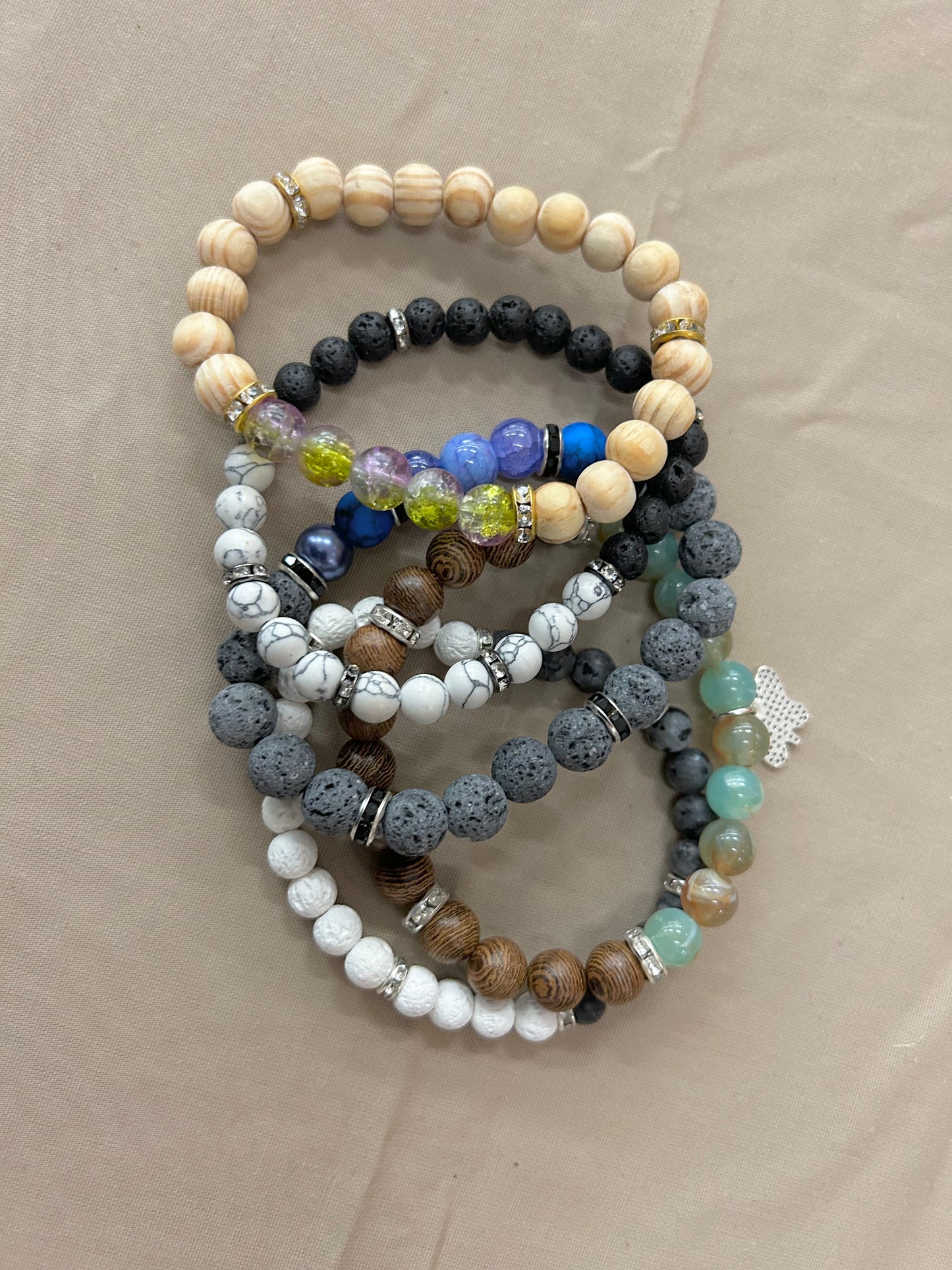Handmade Bracelets mixed with crystals